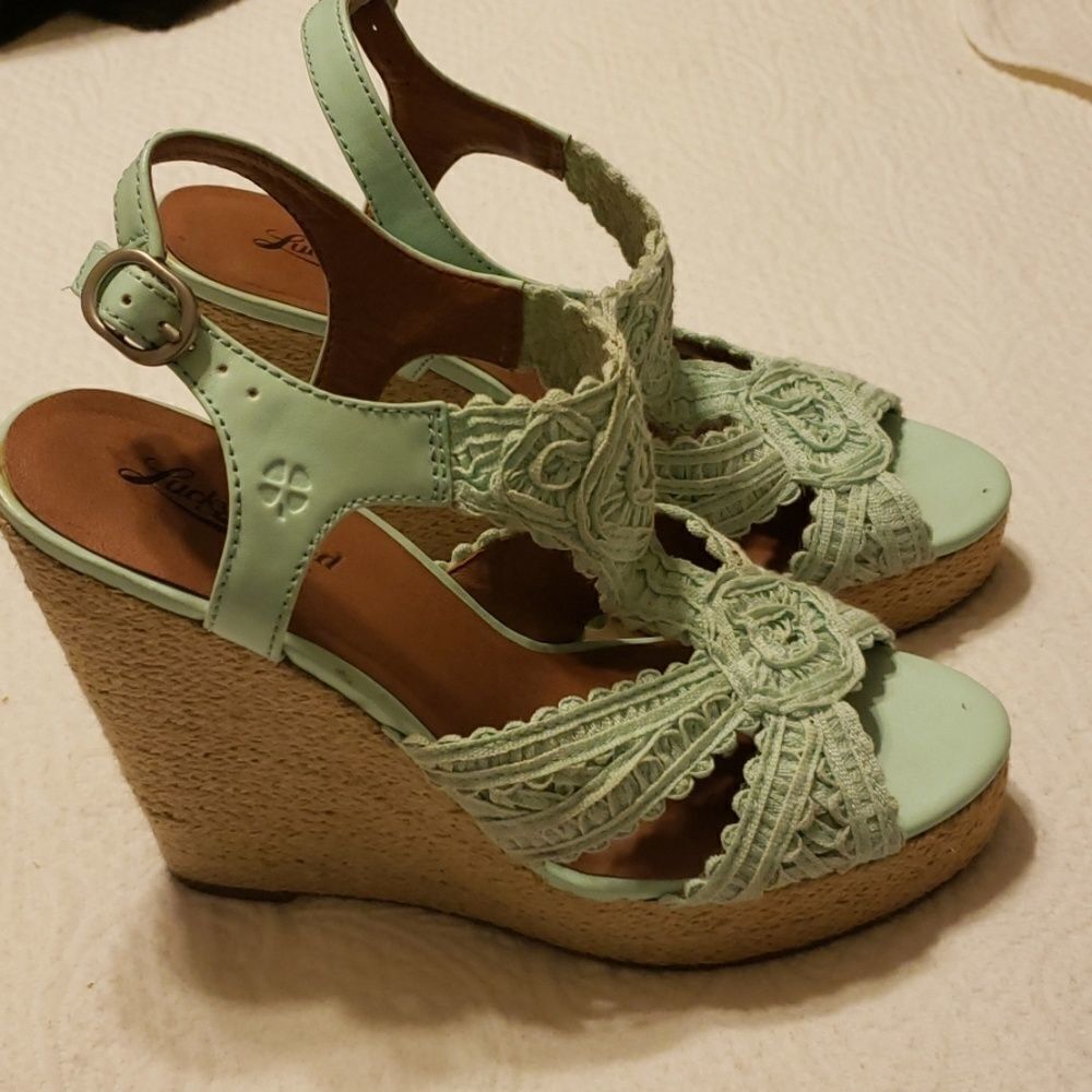 Mint green lucky brand espadrilles 8